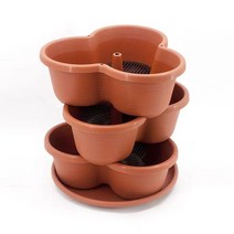 식물 타워 채소 화분 수직 수경 재배 탑 정원 실내 정원 플라스틱 농업 amp 자, 30x33x37cm, 3냄비 1접시