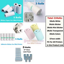 날인기 유통기한 마킹기 휴대용 미니 포켓 감열식 프린터 C9 블루투스 전화 라벨 스티커 메이커, 10 21Rolls Only Paper