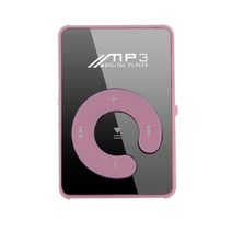 블루투스 MP3 레트로 감성 mini mp3 휴대용 미니 미러 클립 mp3 player music media support micro sd tf card fashion hifi, 분홍색
