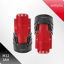 온리틱 밀워키 배터리 M12 12V 3AH 6AH 호환공구, 3AH 2개