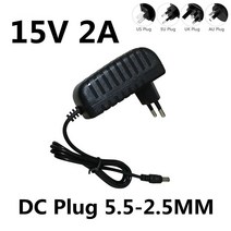 마샬 스톡웰 휴대용 블루투스 스피커용 15 V 2A 2000MA AC DC 어댑터 전원 공급 장치 충전기 볼트, 04 AU, 01 15V 2A DC 5.5-2.5MM