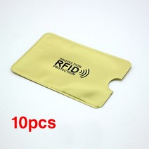 호환 RFID 방지 차폐 카드 리더 잠금 은행 슬리브 보호 ID NFC 알루미늄 신용 10 개, [03] yellow (10pcs)