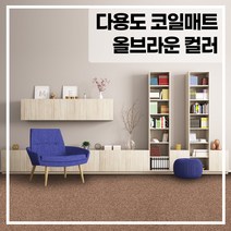 라임 코일 현관 매트 두께 20mm, 올브라운 80x120(cm), 1개