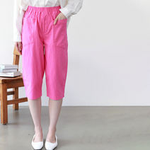여성 린넨 7부 스판 여름바지 빅포켓 가볍다 시원하다 맘에든다