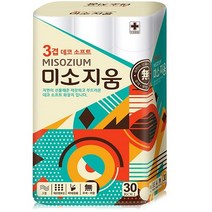 현대제지 행복이오는집 데코 엠보싱 3겹 30롤 x 1개 고급 원단 무색 무향 비데겸용 화장실 화장지 휴지 티슈 추천