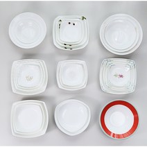 행남자기 본차이나 찬기 접시 반찬접시 구프 국산 모음 접시 낱개 구매, 뉴스트로베리, 사각7찬기