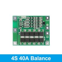 1S / 2S 3S 4S 6S BMS 밸런스 20A 30A 40A 60A 12V/24V 리튬 이온 배터리 충전기 보호 보드 18650 Bms 이퀄라이저, [12] 4S 40A Balanced