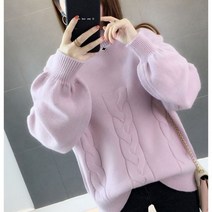 로미홀리 여성 스킨꼬임니트 라운드니트 꼬임니트 루즈핏니트 겨울20대여성 30대여성-100