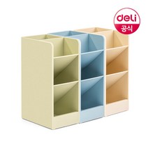 델리 사선 멀티 4칸 연필꽂이 펜꽂이 다용도 보관함, 카키(8940), 옵션선택:카키(8940)