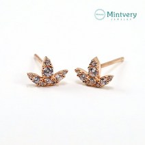민트베리 주얼리 14k/18k 아디다스 리프 귀걸이