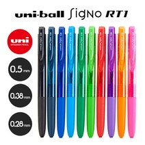 유니 시그노 RT1 볼펜 0.38mm, 한정판 0.38 32. 아쿠아, 1개