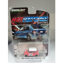 다이캐스트 합금 그린라이트 1/64 1964 미니 쿠퍼 S 몬테 카를로 랠리 자동차 모델 금속 정적 디스플레이, 01 A