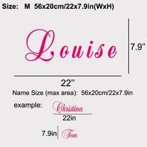 네임스티커 의류 어린이집 골프채 개인 맞춤 비닐 텍스트 레터링 태블릿 이름 데칼 문 소년 또는 소녀 벽, 02 Turquoise_02 29x10cm