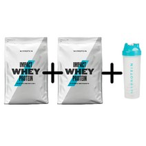마이프로틴 임팩트 웨이 프로 1kg+1kg 유청 단백질 보충제 WPC 쉐이커 무료 증정, 바닐라, 바닐라, 2개