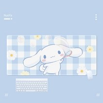 기보드장패드 게이밍마우스패드 Kawaii Cinnamorolls 대형 게임용 마우스 패드 컴퓨터 매트 게이머 스티칭 데스크 XXL PC 키보드 카펫 러그, [01] 300x250x2mm, [06] 21