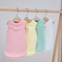 페시얌 강아지 기본 나시 티셔츠, 민트