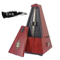 박자기 메트로놈 빈티지 타워 타입 기타 메트로놈 벨 링 피아노 바이올린 리듬 기계식 진자, 02 Red-brown