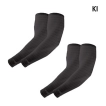 KI 스트라이프 냉감 실키 아이스 쿨토시 팔토시 2P x 2세트, 블랙+블랙