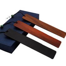 나무 원목 책갈피 북마크 북클립 2개 선물용 14.5X3X0.25cm, 블랙
