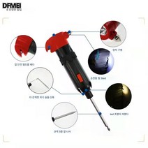 차량용 다기능 손전등 차량용 소방 비상음광경보 안전망치 6in1 탈출망치 창문파쇄기, 블랙[여섯용다기능안전해머]