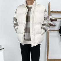 남여공용 빵빵한 데일리 헤비 숏패딩조끼 하이넥 터틀 스트링 패딩베스트 5color