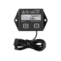 타코메타 타코미터 RPM 게이지 속도 측정기 디지털 엔진 엔진 lcd 디스플레이 모터, 검은색