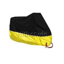 190T 블랙 오토바이커버 M L XL XXL XXXL XXXXL 야외 UV 프로텍터 방수 비 방진 커버 잠금 홀 도난 방지, 2XL for 2101-2200mm _yellow