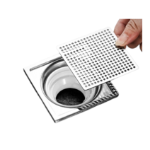 리베르 배수구 하수구 유가 덮개, 사각형 11.5cm, 1개