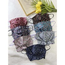 미스블혹 겨울 기모 프릴 꽃 마스크