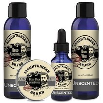 Mountaineer Brand Everyday Necessities 수염 번들 | 워시 컨디셔너 밤 남성용 오일 세척 수분 공급 머리카락을 부드럽고 관리하기 쉬운 유지 목재 향, Unscented