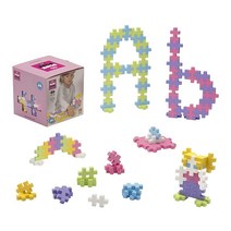 PLUS 빅 - 오픈 플레이 세트 100피스 네온 컬러 믹스 건설 빌딩 스템 스팀 장난감 인터로킹 대형 퍼즐 블록, Pastel Color Mix