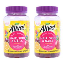 네이쳐스웨이 얼라이브! 헤어 스킨 & 네일 구미, 60개입, 2개