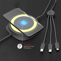 충전기 일체형 10멀티4케이블 업소용 다번다 고속무선 도난방지 국내산 유선, 블랙 TC47