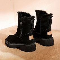 양털부츠 기모부츠 따뜻한 모피 스노우 부츠 앵클부츠 미드 여성 숙녀화 양모 플러스 사이즈 36-42 캐주얼