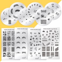 코나드 스탬핑네일아트 이미지판 플레이트, 1개, 01.원형플레이트 m107