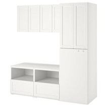 이케아 스모스타드 수납콤비네이션 - 화이트 프레임/with pull-out 180x57x196 cm