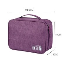 전자올겐 휴대용 USB 데이터 라인 오거나이저 케이블 디지털 전자 여행 가방 가제트 보관 방수, 15 B-Purple