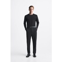 독일 자라 ZARA 슬림핏 긴팔 티셔츠 - 블랙