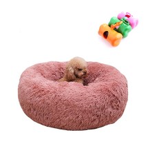 강아지 고양이 도넛방석 - 대형견 도넛 쿠션 + 배변통, 08.인디핑크 + 배변통