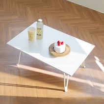 파란들 엘비 베드테이블 미니 접이식 테이블 700, 컬러:테라조