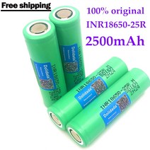 삼성 충전식 배터리 INR18650 25R 20A 리튬 스크루드라이버 손전등 3.6V 2500mah 1-20PCs, 04 10pcs