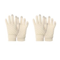 나야스타일 방한 입체 패턴 스마트폰 터치 털장갑 2개입 세트 DM-11