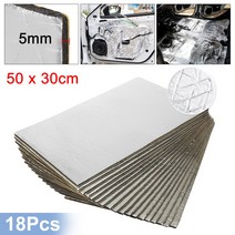 스티로폼단열재 벽단열재 열반사단열재Uxcell-50cm x 30cm 방음 단열 매트 자동차 밴 데드닝 후드 9 개/12, 04 5mm18pcsAluminaFiber, 04 5mm18pcsAluminaFiber