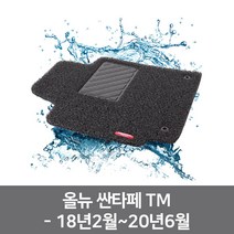 자동차깔판 차박매트 자동차뒷자석매트 차량 코일 올뉴 싼타페 TM (올핀)_1972EA, 블랙, 현대