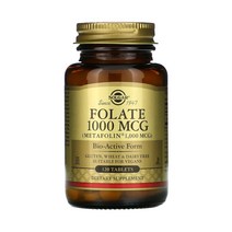 Solgar 솔가 엽산 Folate 고함량 1000mcg 메타폴린 L 메틸 엽산 폴레이트 임산부, 1개, 상세설명참조, 120개