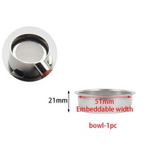 51/53/58mm 스테인레스 스틸 커피 필터 바구니 기계 드롱기 브레빌 카페드리퍼 포타필터 커피 메이커 스트레이너, 01 51MM height 21mm