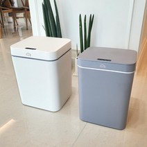 윈프라이스 자동 모션 터치 센서 휴지통 16L, 화이트