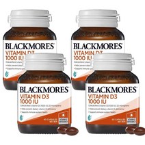 Blackmores 블랙모어스 비타민d3 1000IU 본 헬스 면역 Vitamin D3 1000IU Bone Health Immunity 60정, 4개