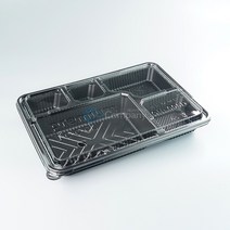 돈가스용기 5칸 도시락 CN-005D 박스200세트, 1개, 200개
