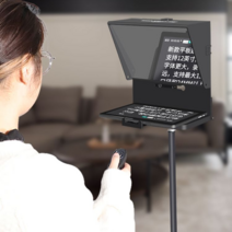 텔레 프롬프터 자막 방송 장비 교회 팟캐스트 회의, 프롬프터+탁상삼각대20cm~54cm 생방패키지